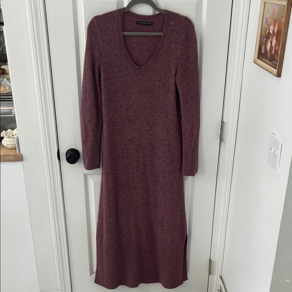 Peruvian Connection Dresses & Skirts - Peruvian Connection Deep Mauve Long Sleeve Dress